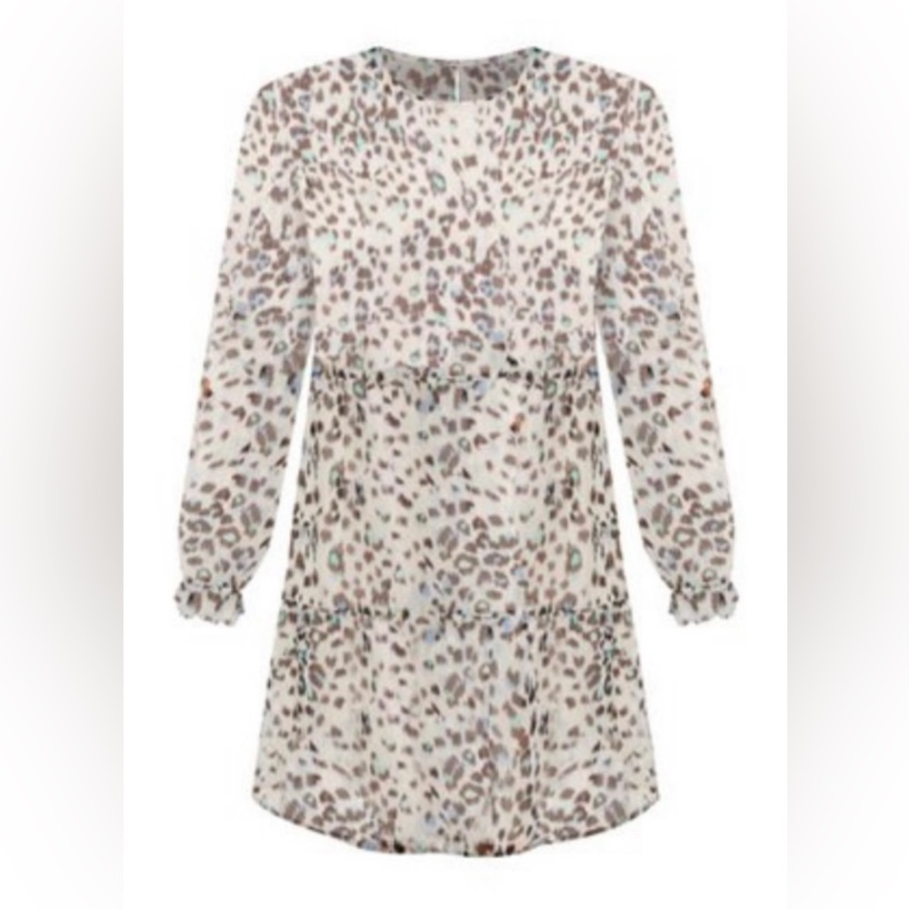 NWT Ann Taylor Loft Shimmer Animal Print Swing Dress XXL - Picture 2 of 7